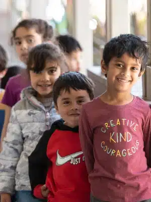 Montessori-School-in-Pleasanton-Kids-lined-up-smiling
